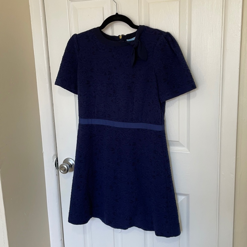 Draper James Shift Dress with Neck Tie Detail